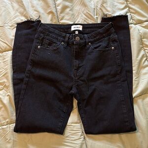 Pistola super skinny stretchy black jeans distressed size 2